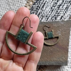 Beautiful 😍 Green and Gold Earrings